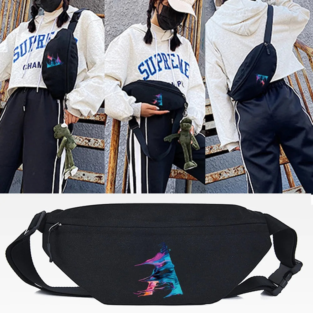 Canvas Waist Bag Crossbody Sport Chest Bag Unisex Handbag