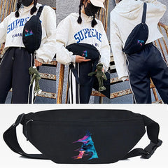 Canvas Waist Bag Crossbody Sport Chest Bag Unisex Handbag