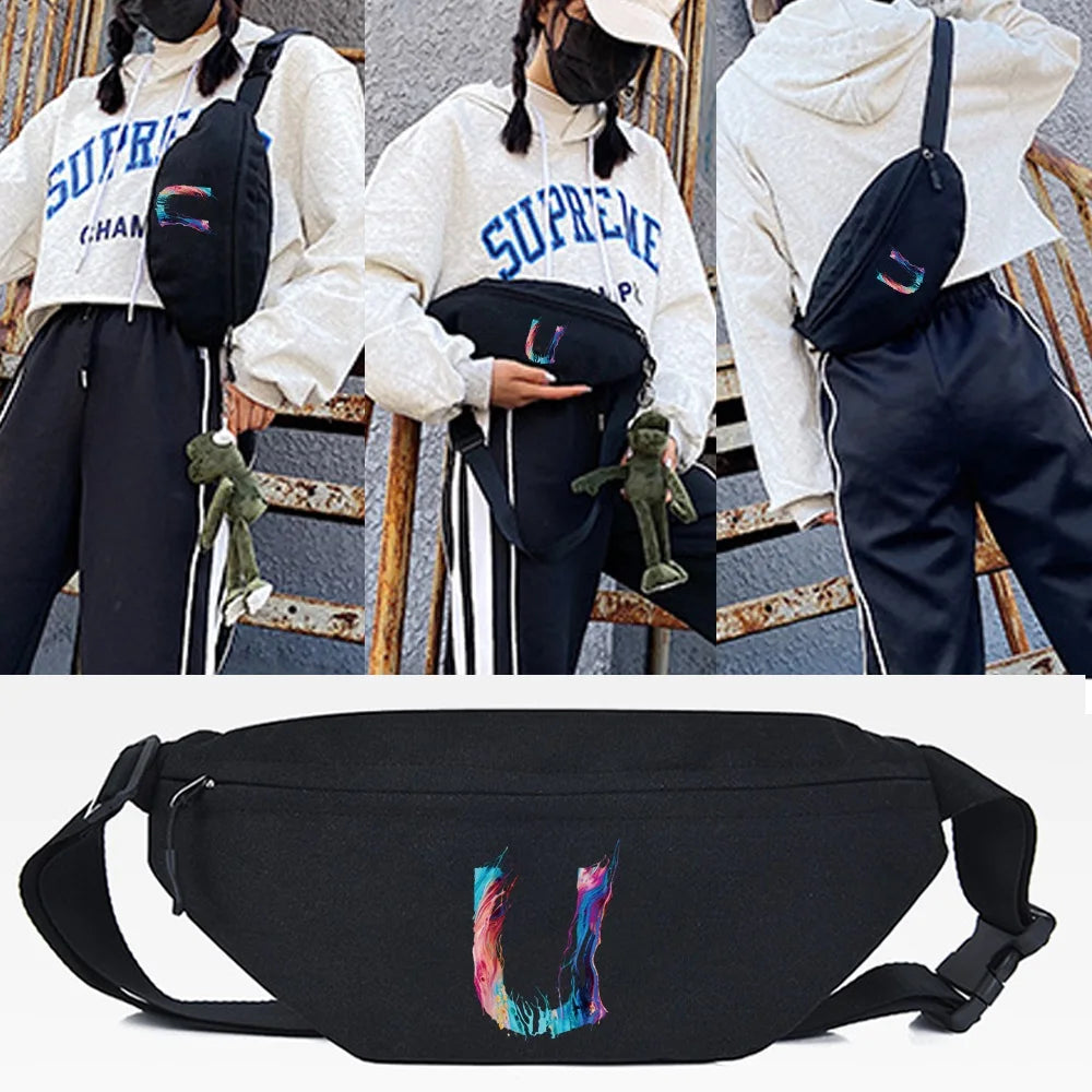U Print Waist Bag Crossbody Travel Shoulder Phone Pouch Pack