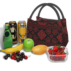 Palestinian Jordanian Embroidery Tatreez Insulated Lunch Bag for Women