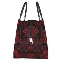 Palestinian Jordanian Embroidery Tatreez Insulated Lunch Bag for Women
