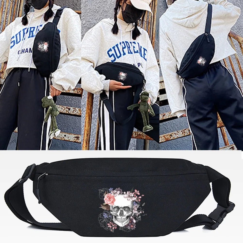 Panda Print Waist Bags Fanny Pack for Men Women Chest Packs Canvas Kidne...