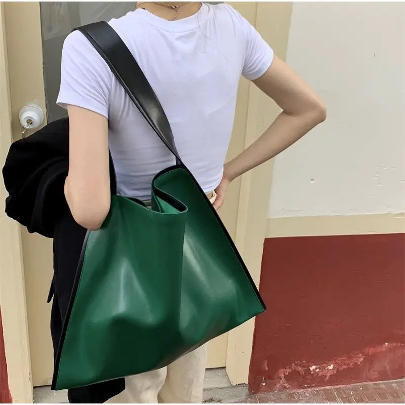 PU Leather Shoulder Bag Vintage Underarm Tote