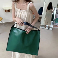 PU Leather Shoulder Bag Vintage Underarm Tote