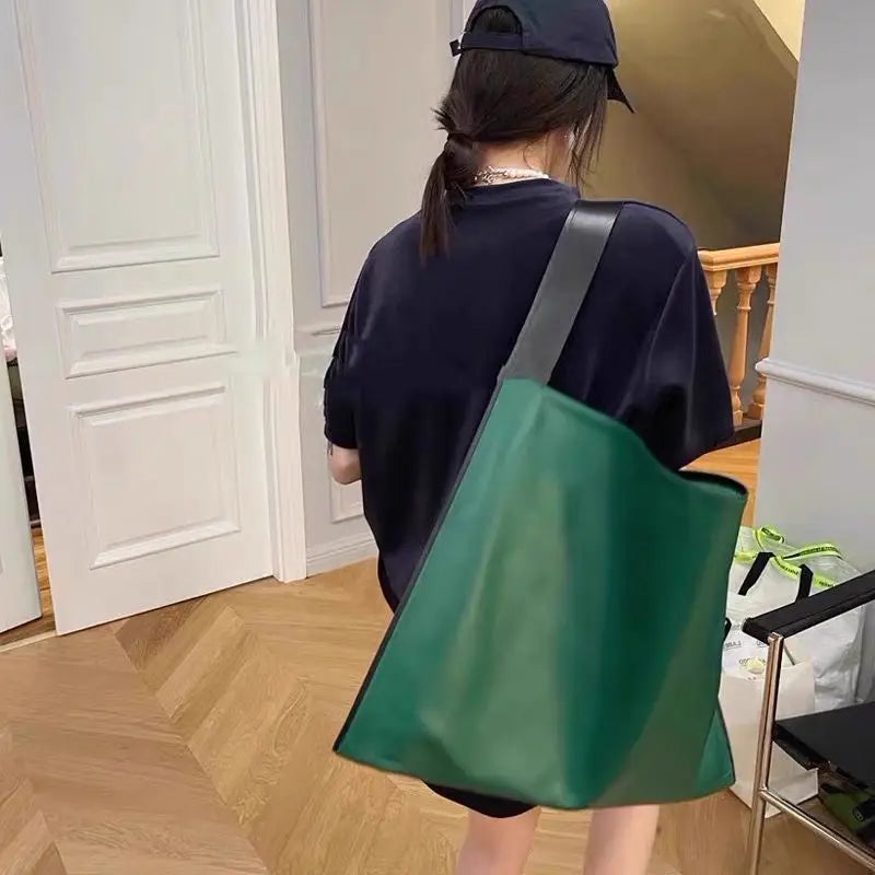 PU Leather Shoulder Bag Vintage Underarm Tote