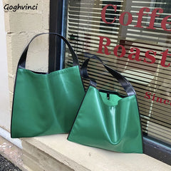 PU Leather Shoulder Bag Vintage Underarm Tote