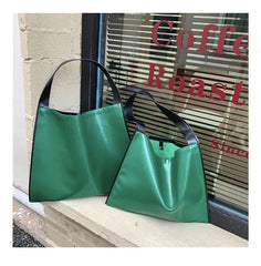 PU Leather Shoulder Bag Vintage Underarm Tote