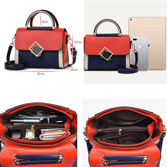 Panelled Patchwork Small Women Handbag Female Shoulder Bag Casual Flap Crossbody