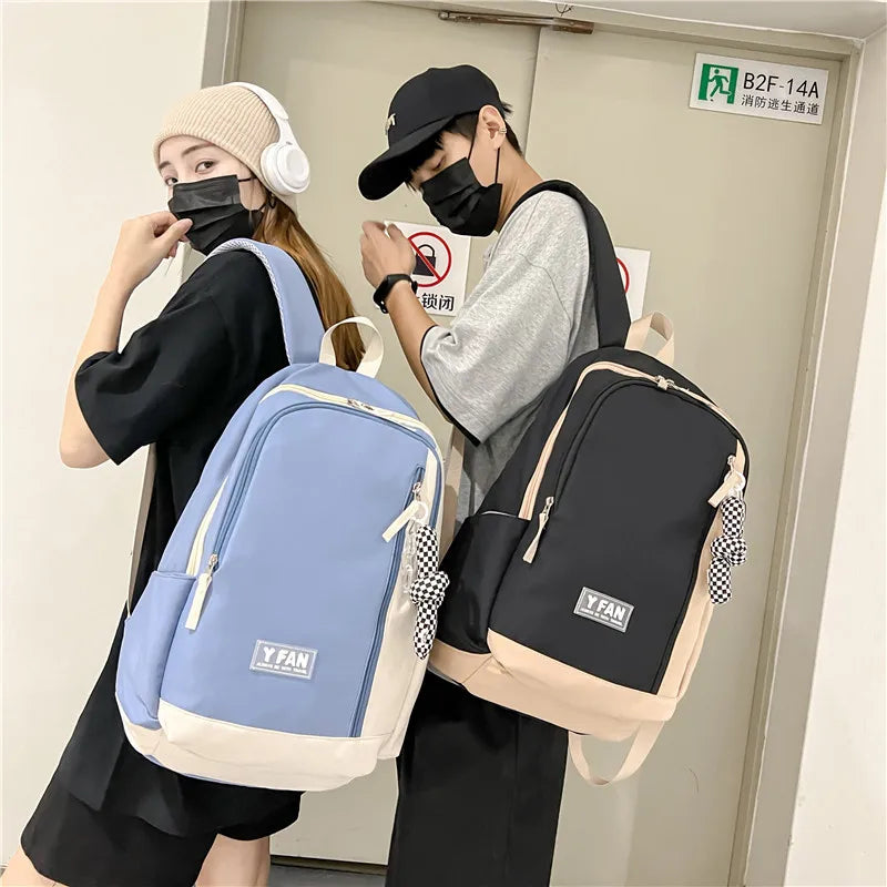 Panelled Pattern Women's Backpack Bag Waterproof Handbags