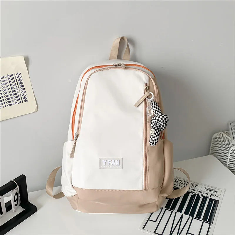 Panelled Pattern Women's Backpack Bag Waterproof Handbags