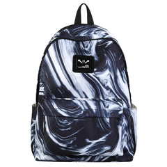 Panelled Print Backpacks for Men Women Daypack Mochila Female Backpack