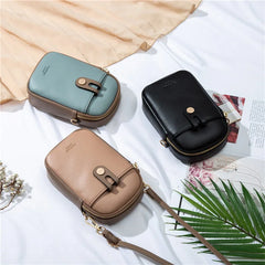 Panelled Small Crossbody Bag Soft Pu Leather Mini Shoulder Messenger Phone Purse