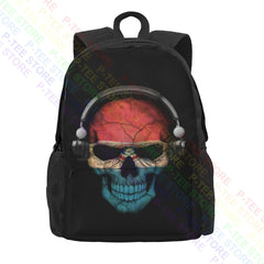 Paraguay Flag Skull Music Backpack Style