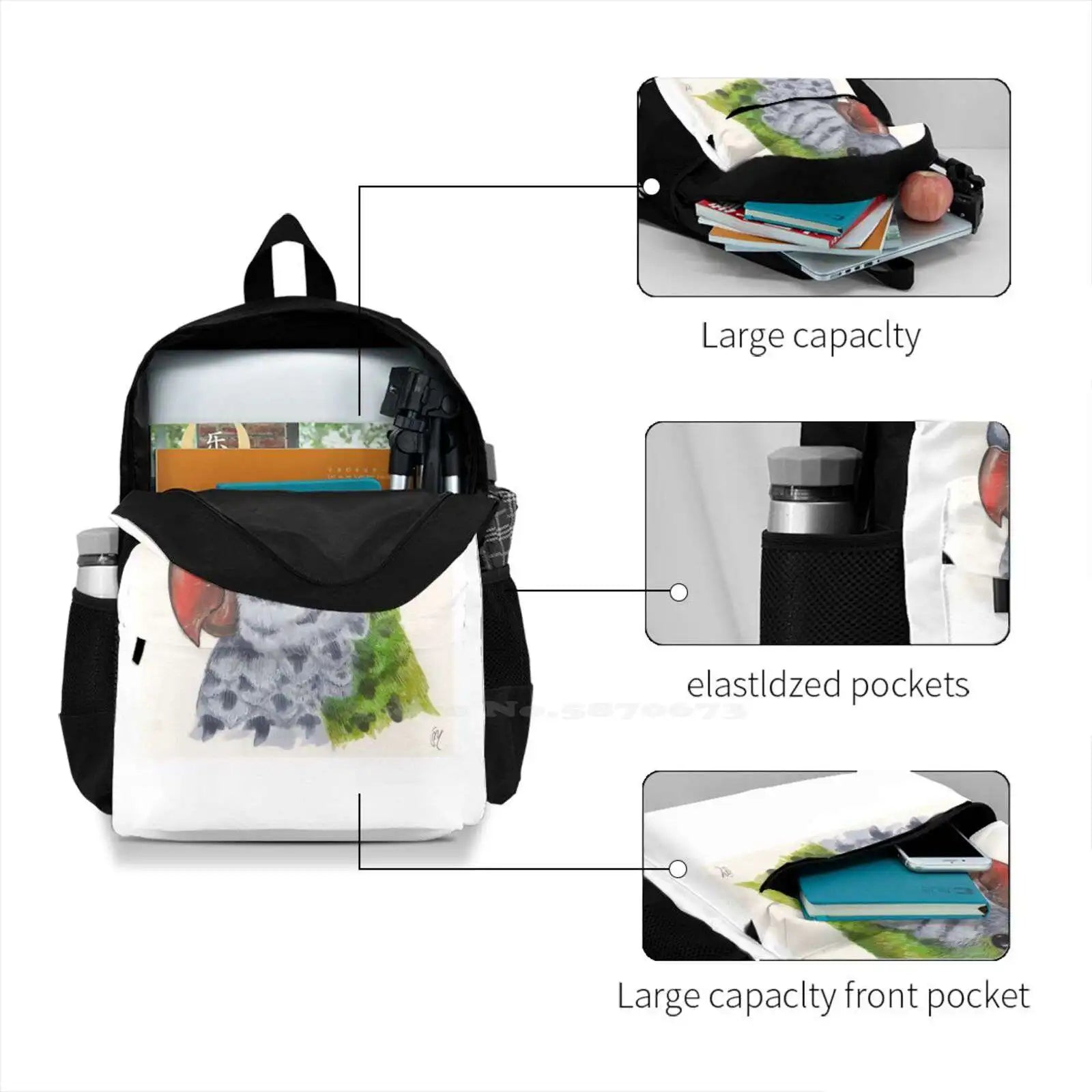 Parrot School Bags For Teenage Girls Laptop Travel Bags