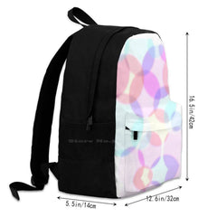 Pastel Bubbles Optical Illusion School Bags For Teenage Girls Laptop Travel Bags