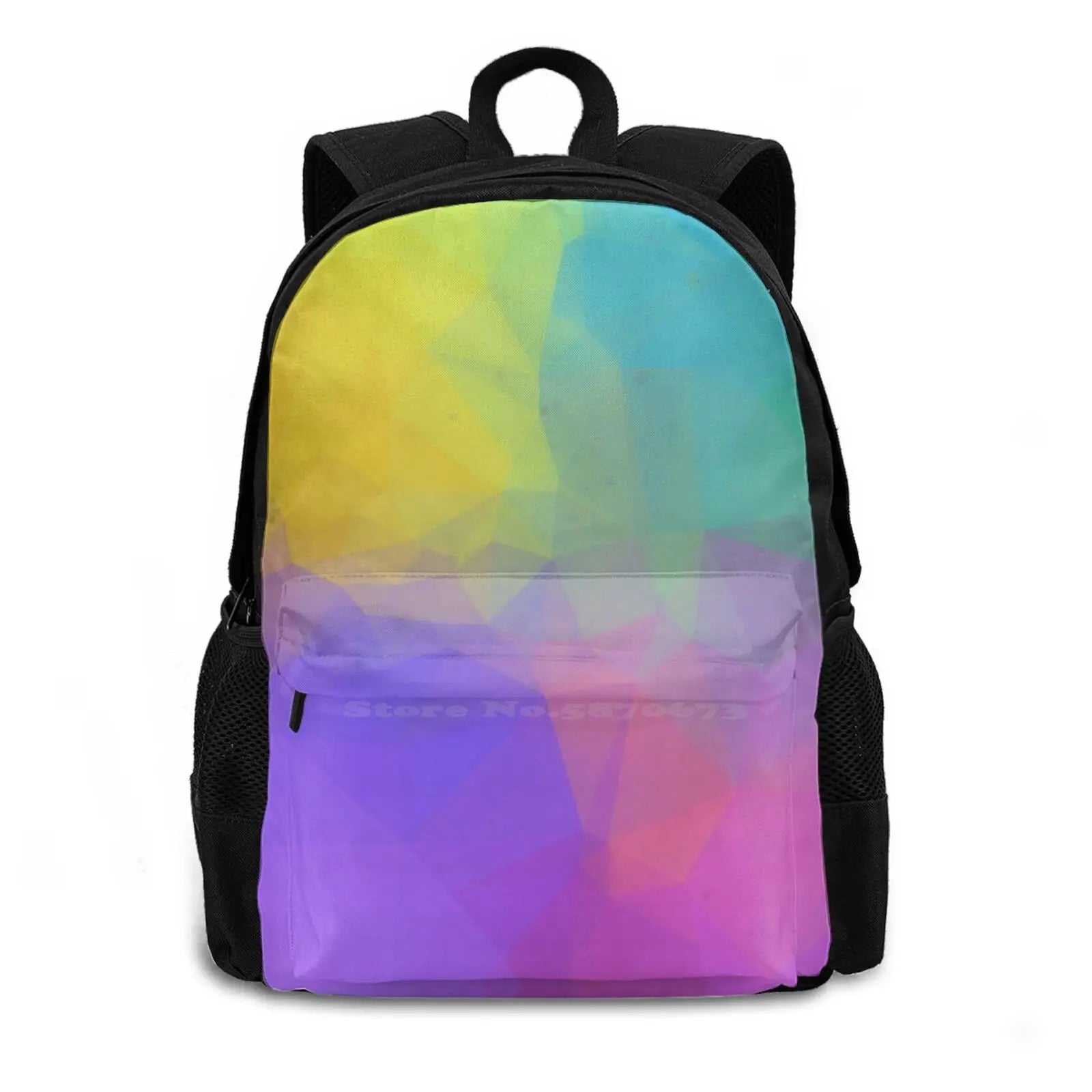 Pastel Floral Folk Art School Bags For Teenage Girls