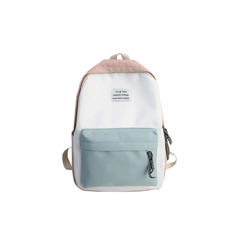 Canvas Backpack Girls School Bags Teenage High School Female Bagpack