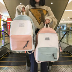 Canvas Backpack for Girls High School Casual Bagpack Mochila