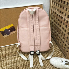 Canvas Backpack for Girls High School Casual Bagpack Mochila