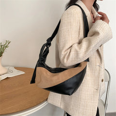 Vintage PU Leather Shoulder Bag Hobos Handbag for Women