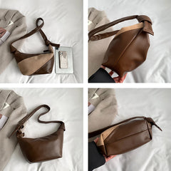 Vintage PU Leather Shoulder Bag Hobos Handbag for Women