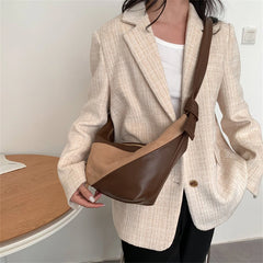 Vintage PU Leather Shoulder Bag Hobos Handbag for Women