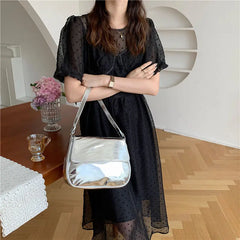 Patent Leather Shoulder Bag for Women Ladies Underarm Bags