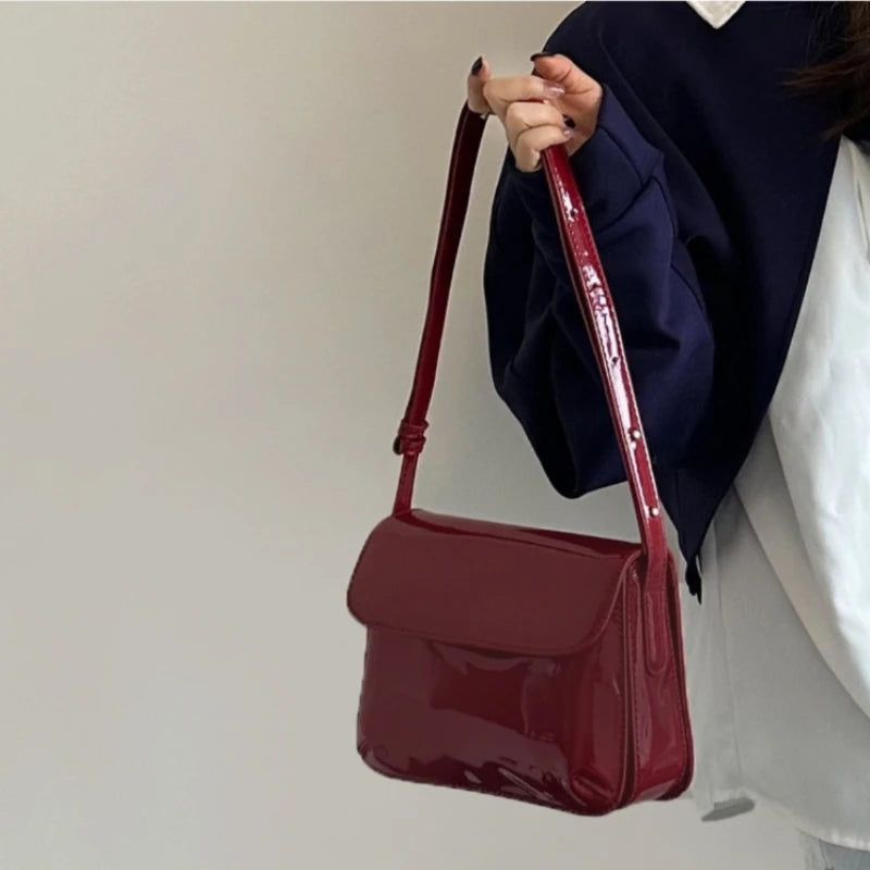Vintage Square Shoulder Bag for Women Clutch Purse Ladies Handbag