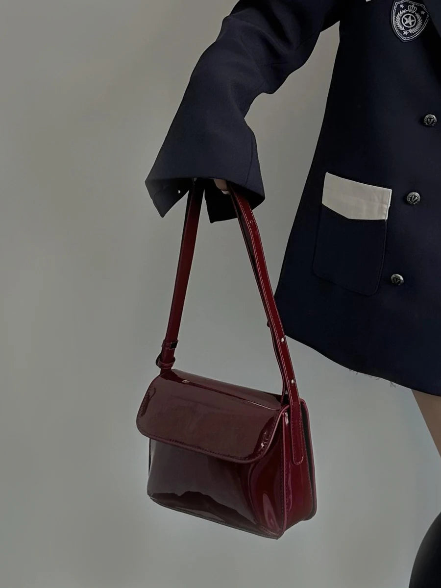 Vintage Square Shoulder Bag for Women Clutch Purse Ladies Handbag