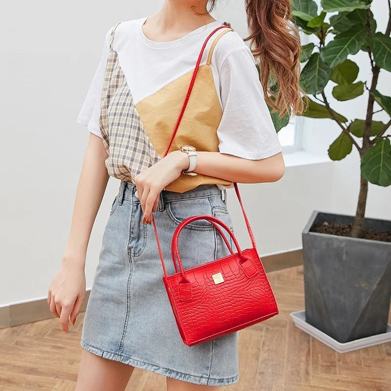 Crocodile Crossbody Bag for Women - High Ladies Tote Bag