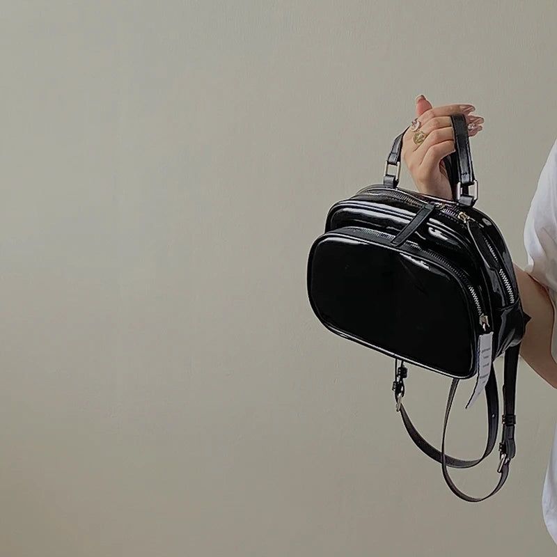Mini Backpack Women's Shoulder Bags Solid Student Tote Handbag