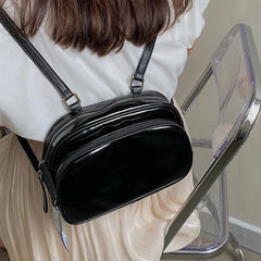 Mini Backpack Women's Shoulder Bags Solid Student Tote Handbag
