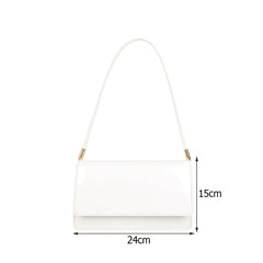 PU Leather Women Underarm Bag Solid Shoulder Bag