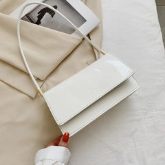 PU Leather Women Underarm Bag Solid Shoulder Bag
