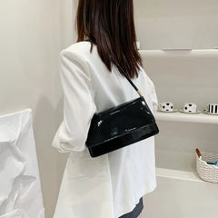 PU Leather Women Underarm Bag Solid Shoulder Bag