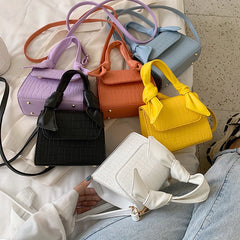 Purple Leather Crossbody Bag for Women