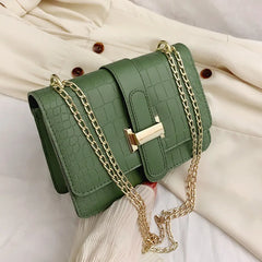 Leather Shoulder Bag Crossbody Chain Wallet Purse