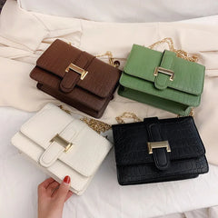 Leather Shoulder Bag Crossbody Chain Wallet Purse