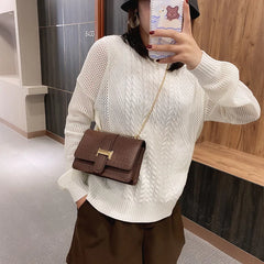 Leather Shoulder Bag Crossbody Chain Wallet Purse