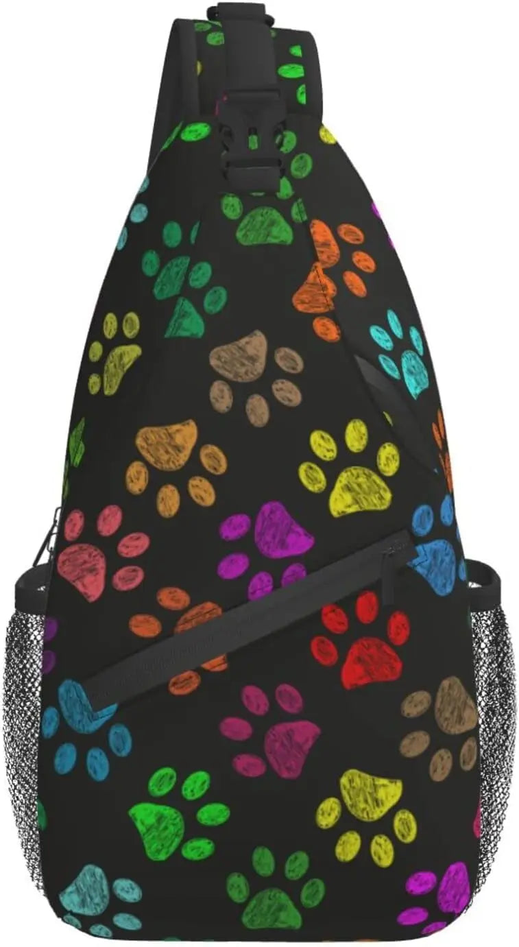Paw Sling Bag Crossbody Travel Hiking Chest Backpack