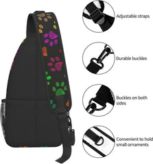 Paw Sling Bag Crossbody Travel Hiking Chest Backpack