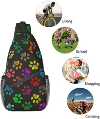 Paw Sling Bag Crossbody Travel Hiking Chest Backpack