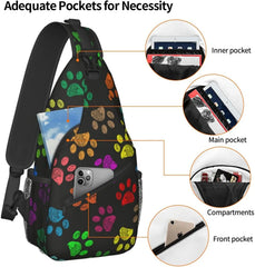 Paw Sling Bag Crossbody Travel Hiking Chest Backpack
