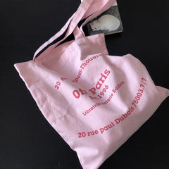 Peach Pink Canvas Shoulder Bag for Women Large Shopping Bags Cotton Tote Handbag