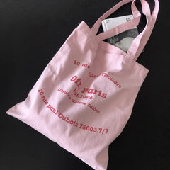 Peach Pink Canvas Shoulder Bag for Women Large Shopping Bags Cotton Tote Handbag