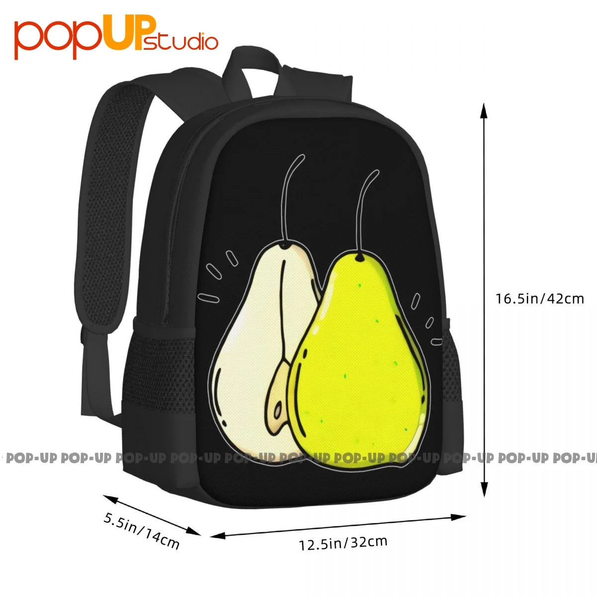 Pear Fruit Hipster Tumblr Swag Backpack Large Capacity Art Print Gym Tote Bag