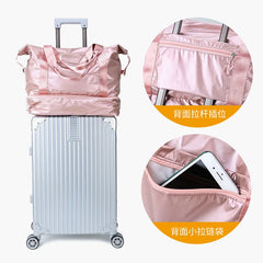 Pearlescent Fitness Travel Bag Women Hand Luggage Duffle Bags