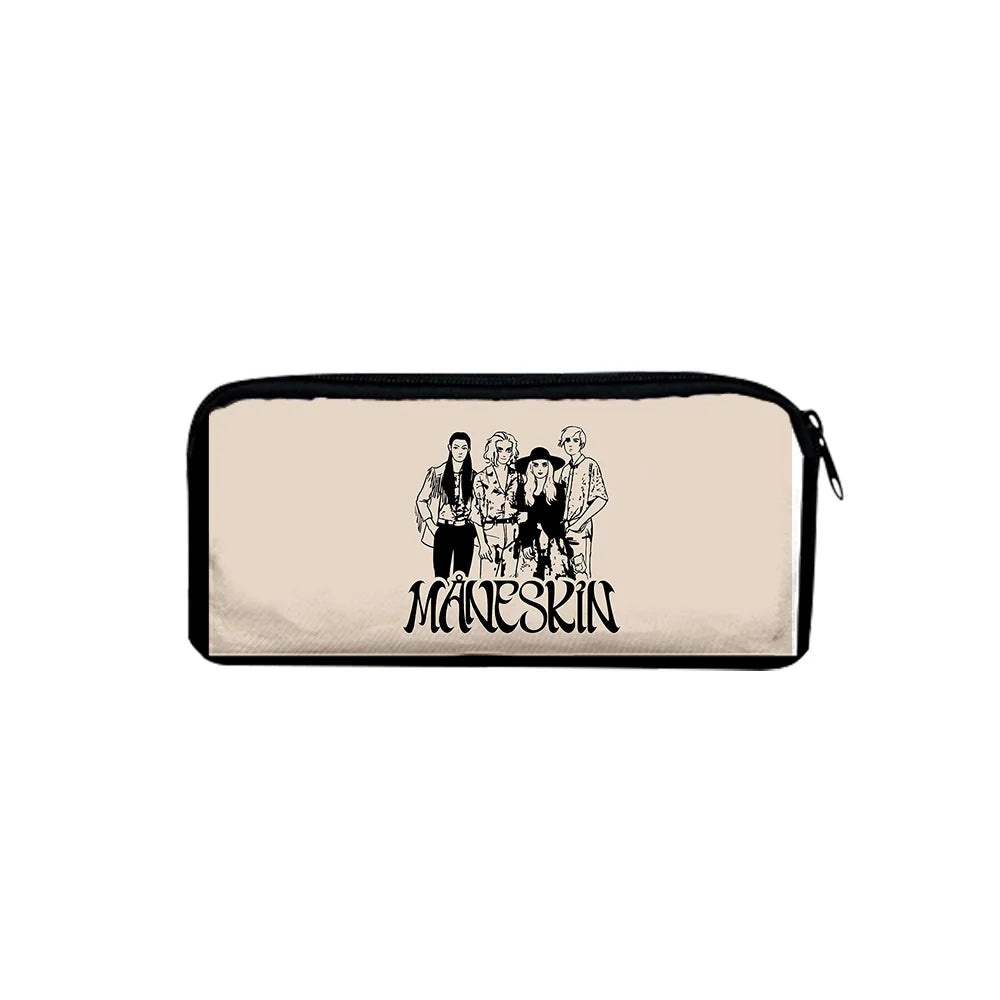 Maneskin ZITTI E BUONI 3D Printing Pencil Bag Child Stationery Storage