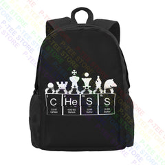 Periodic Table Elements Chess Large Capacity Backpack Travel Art Print