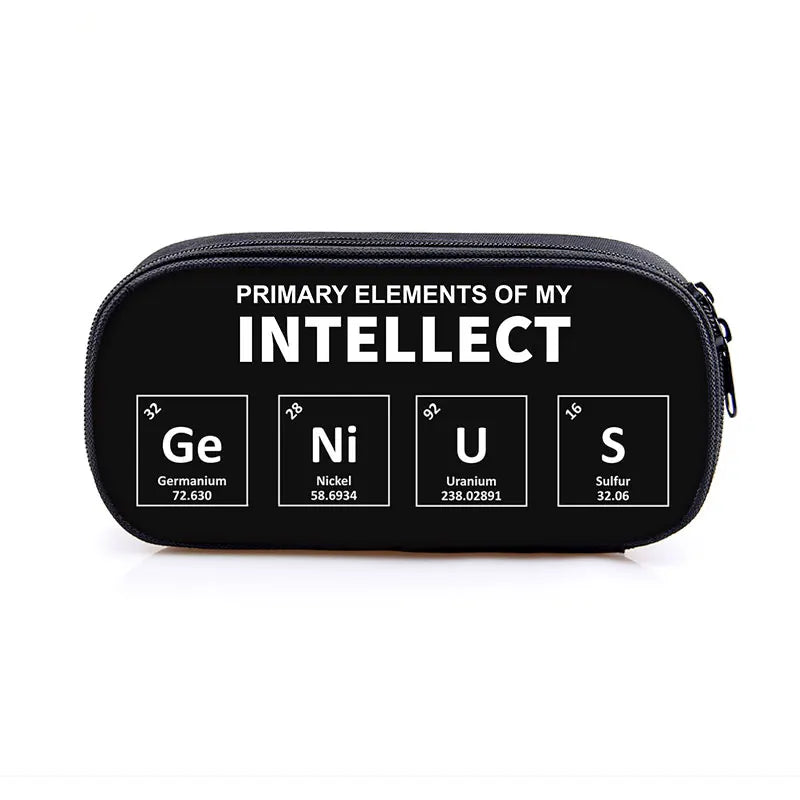 Periodic Table of Elements Print Cosmetic Case Pencil Bag